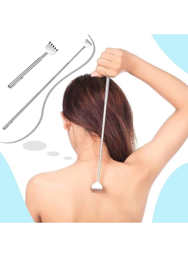 Extendable Stainless Steel Back Scratcher – Manual Metal Back Scratching Tool with Handle - Image 3